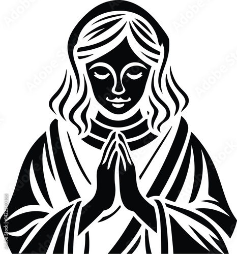 National of prayer silhouette vector designs 7