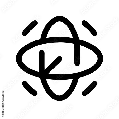 360 degrees glyph flat vector icon