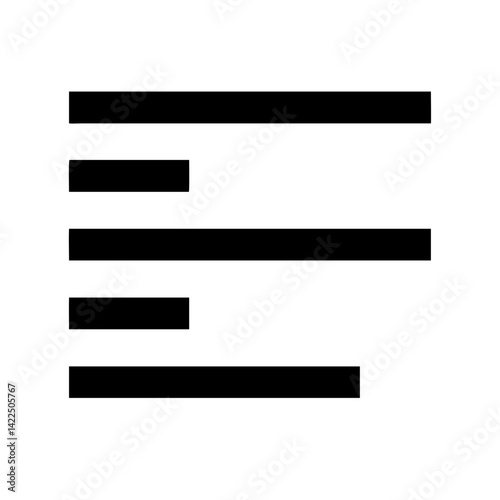 align left glyph  flat vector icon