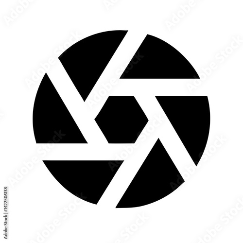 aperture glyph flat vector icon