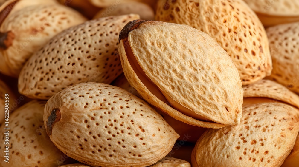 Closeup of Roasted Almonds Nuts Food Texture Closeup of Roasted Almonds Nuts Food Texture