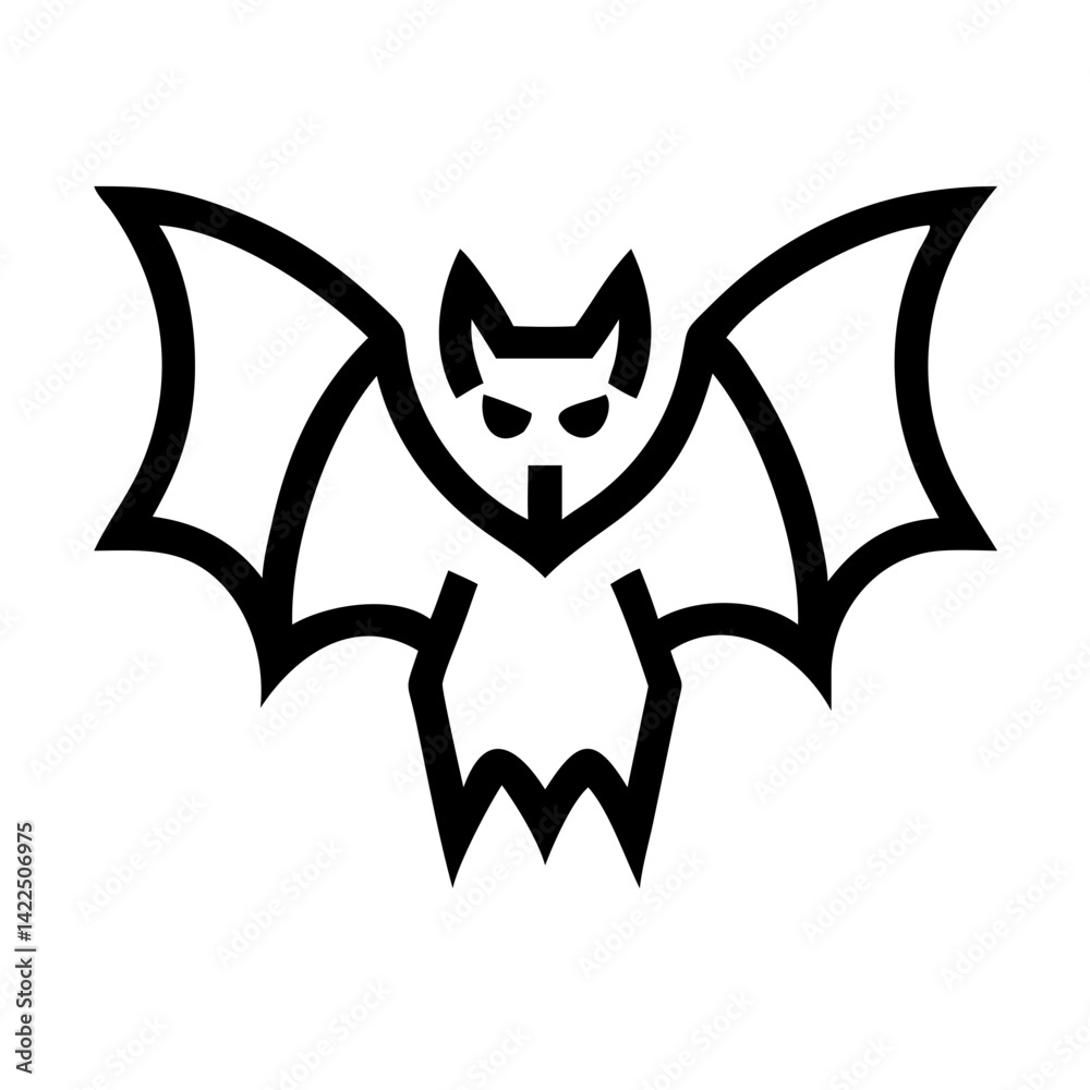 Obraz premium bat glyph flat vector icon