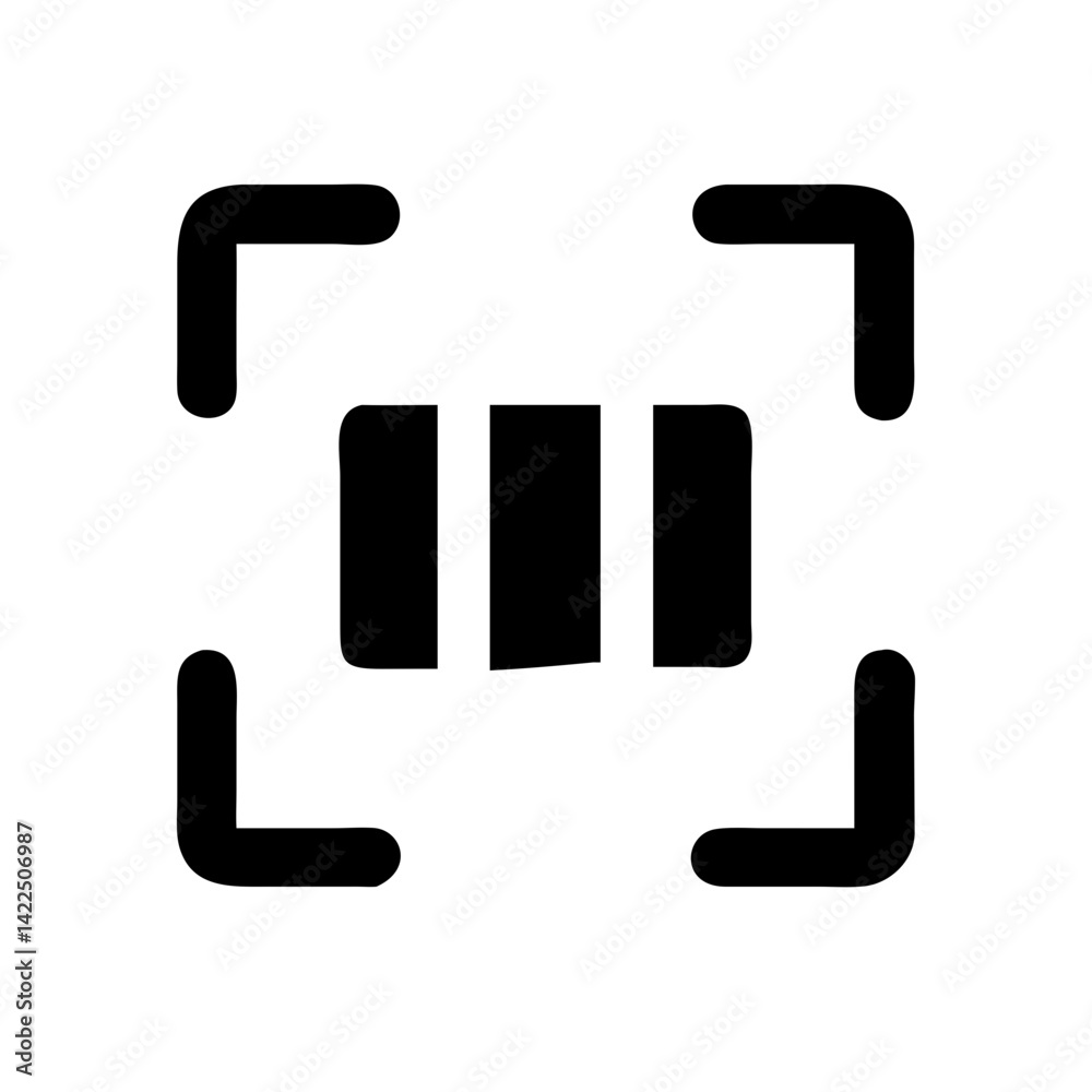 barcode read glyph flat vector icon barcode read glyph flat vector icon