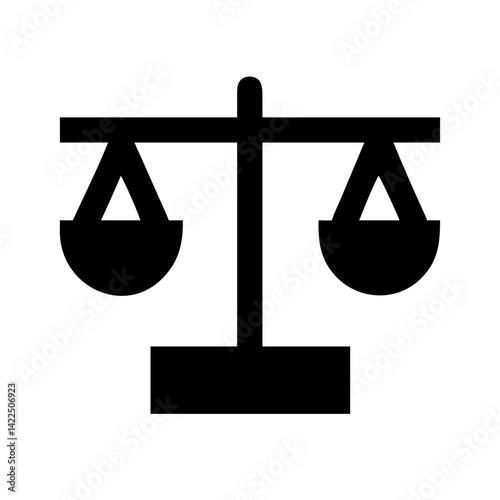 balance scale right glyph  flat vector icon