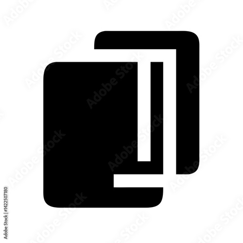 book copy glyph flat vector icon