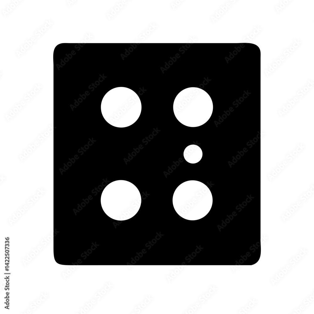 braille e glyph flat vector icon braille e glyph flat vector icon