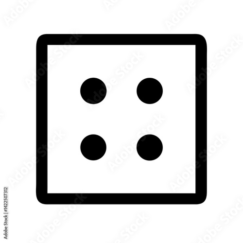 braille a glyph flat vector icon