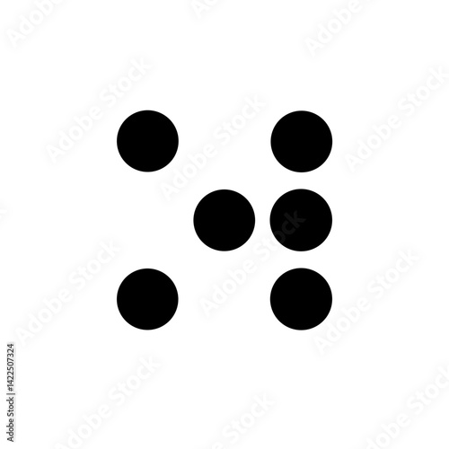 braille c glyph flat vector icon