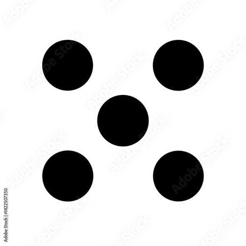 braille i glyph  flat vector icon