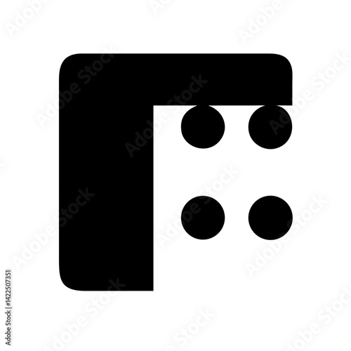 braille g glyph  flat vector icon