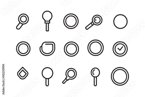 Search icon ultra minimalist 2D line