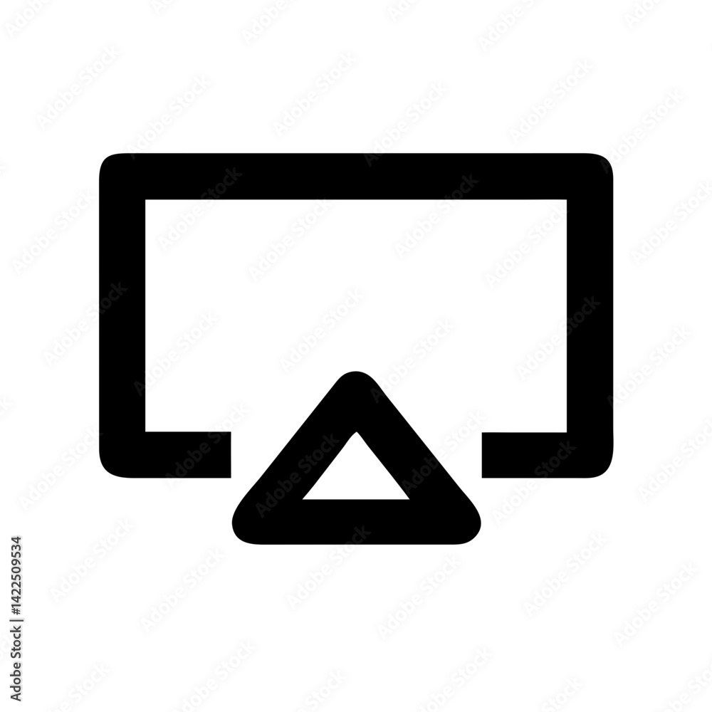 airplay glyph flat vector icon airplay glyph flat vector icon