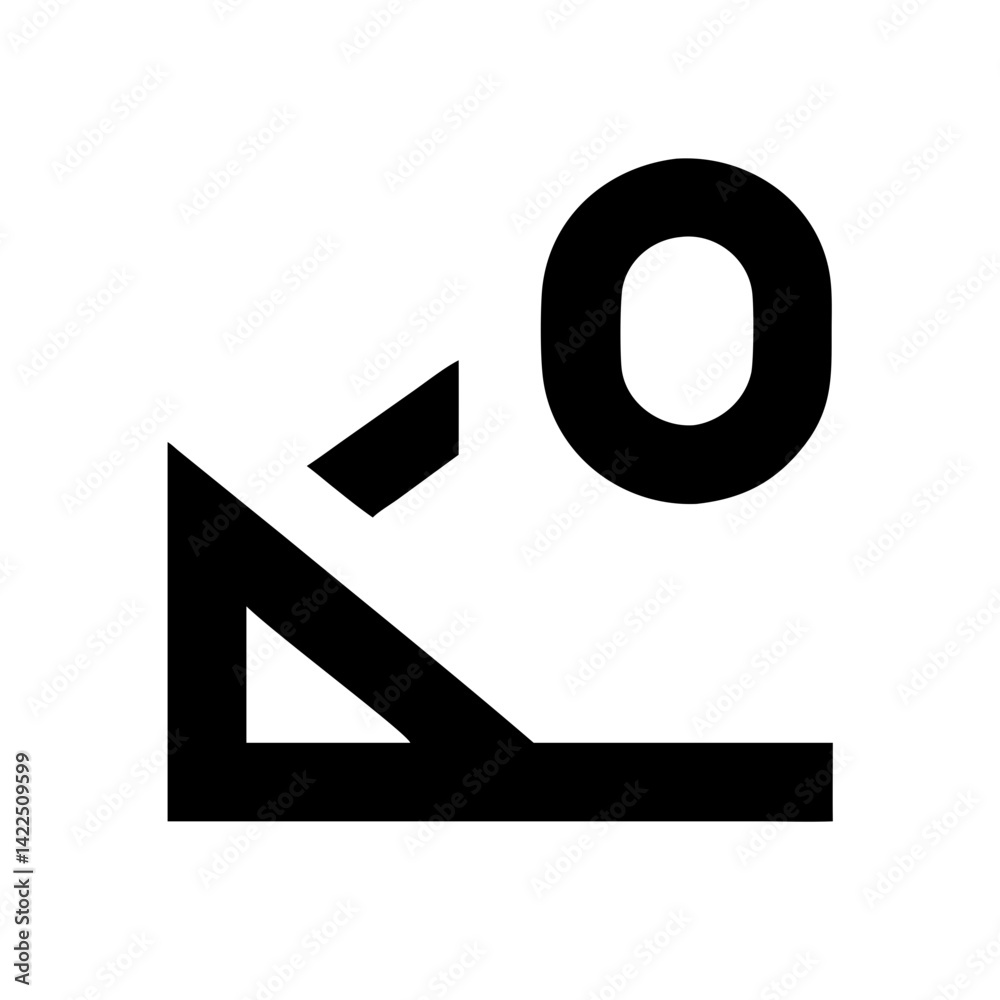 angle glyph flat vector icon angle glyph flat vector icon