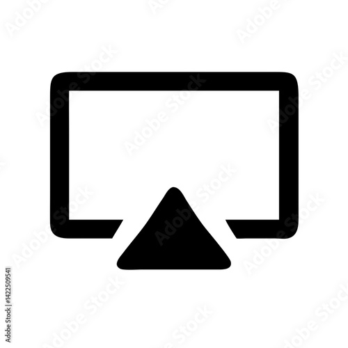 airplay glyph flat vector icon