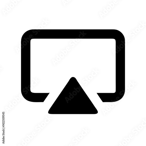 airplay glyph flat vector icon