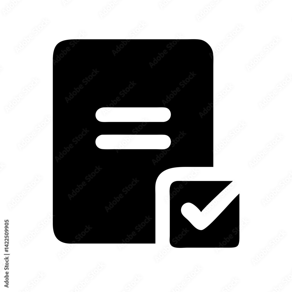 assept document glyph flat vector icon assept document glyph flat vector icon