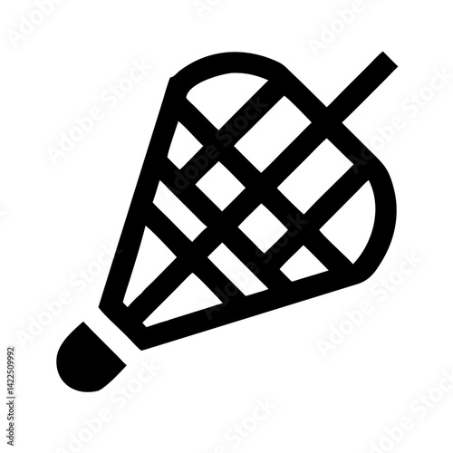 badminton glyph flat vector icon