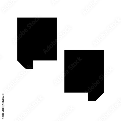 block quote glyph  flat vector icon