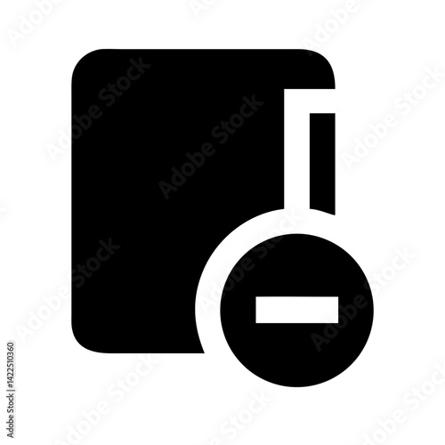 book copy glyph flat vector icon