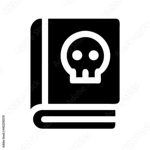 book dead glyph  flat vector icon