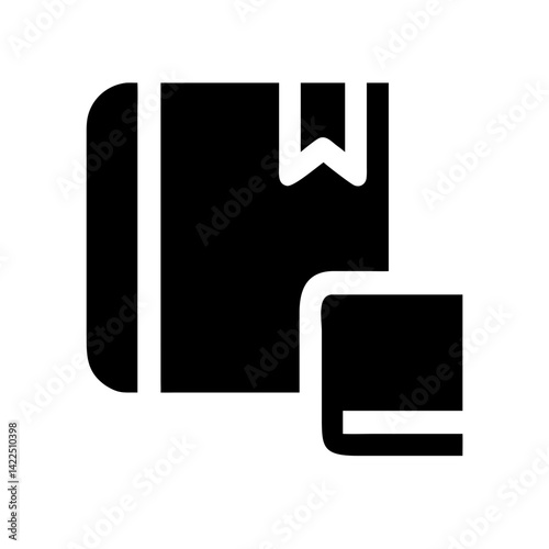 book bookmark glyph  flat vector icon