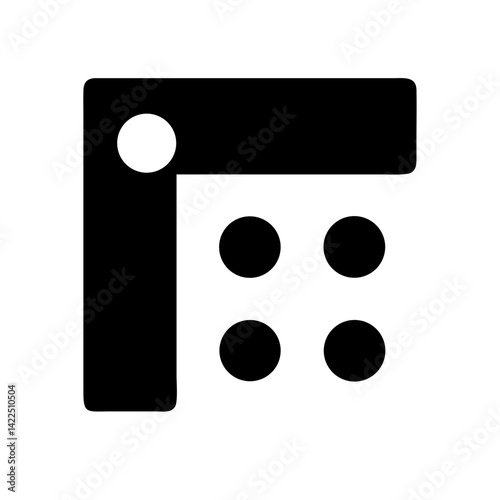 braille j glyph  flat vector icon