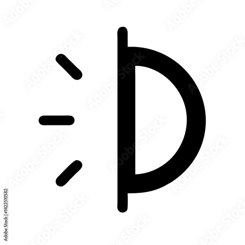 brightness low glyph flat vector icon