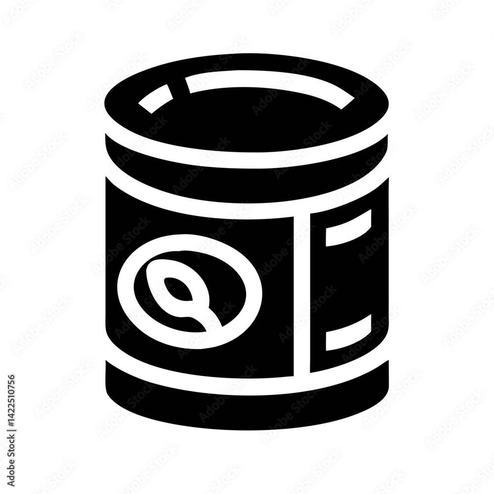 can food glyph flat vector icon can food glyph flat vector icon