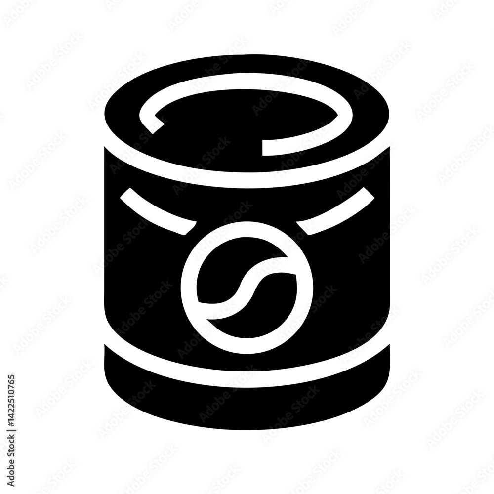 can food glyph flat vector icon can food glyph flat vector icon