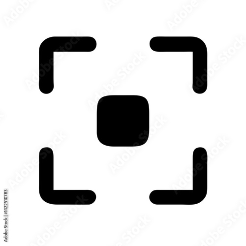 camera viewfinder glyph  flat vector icon