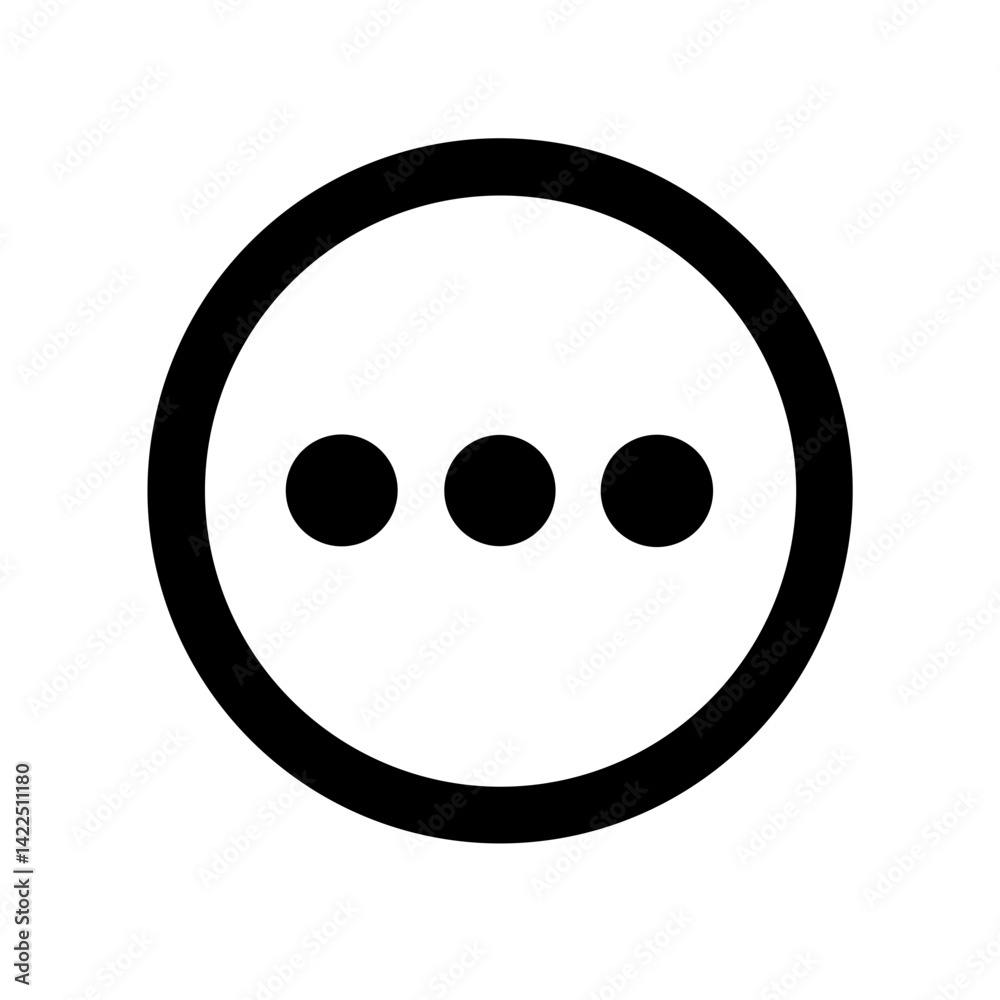 Obraz premium circle ellipsis glyph flat vector icon