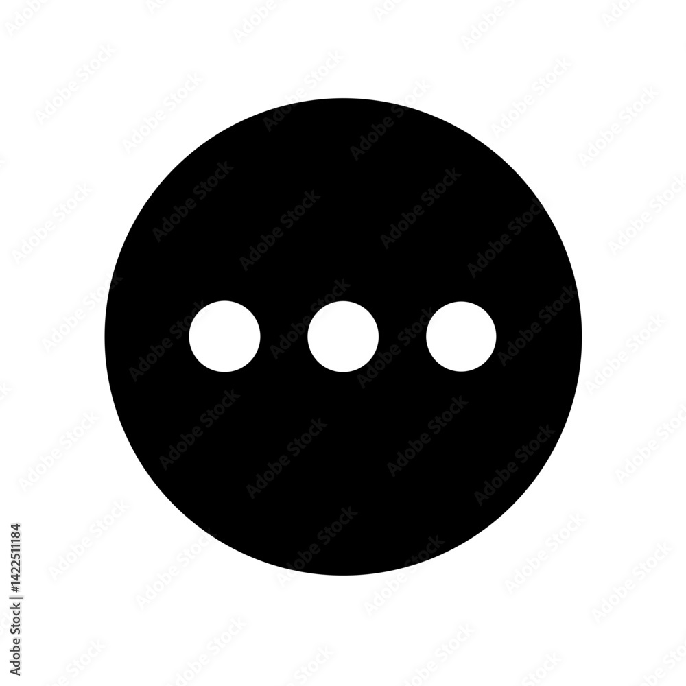 Fototapeta premium circle ellipsis glyph flat vector icon