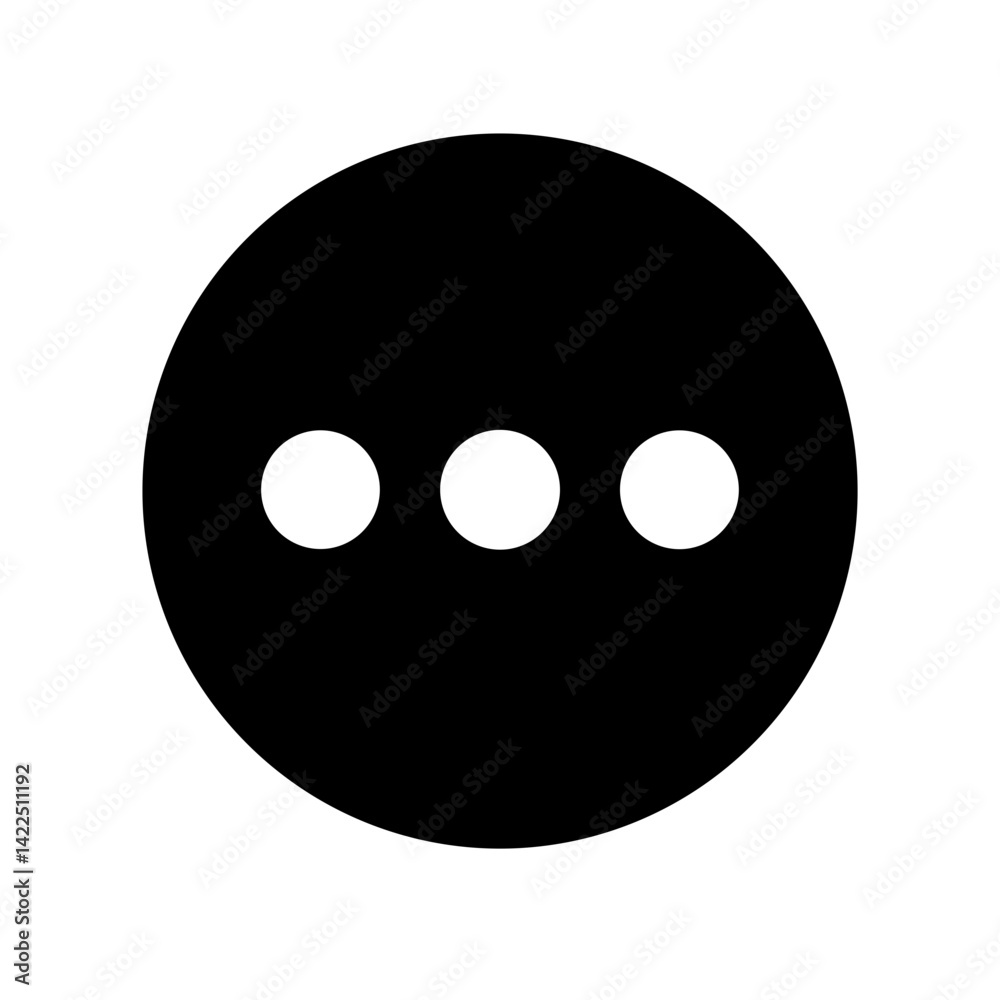 Obraz premium circle ellipsis glyph flat vector icon