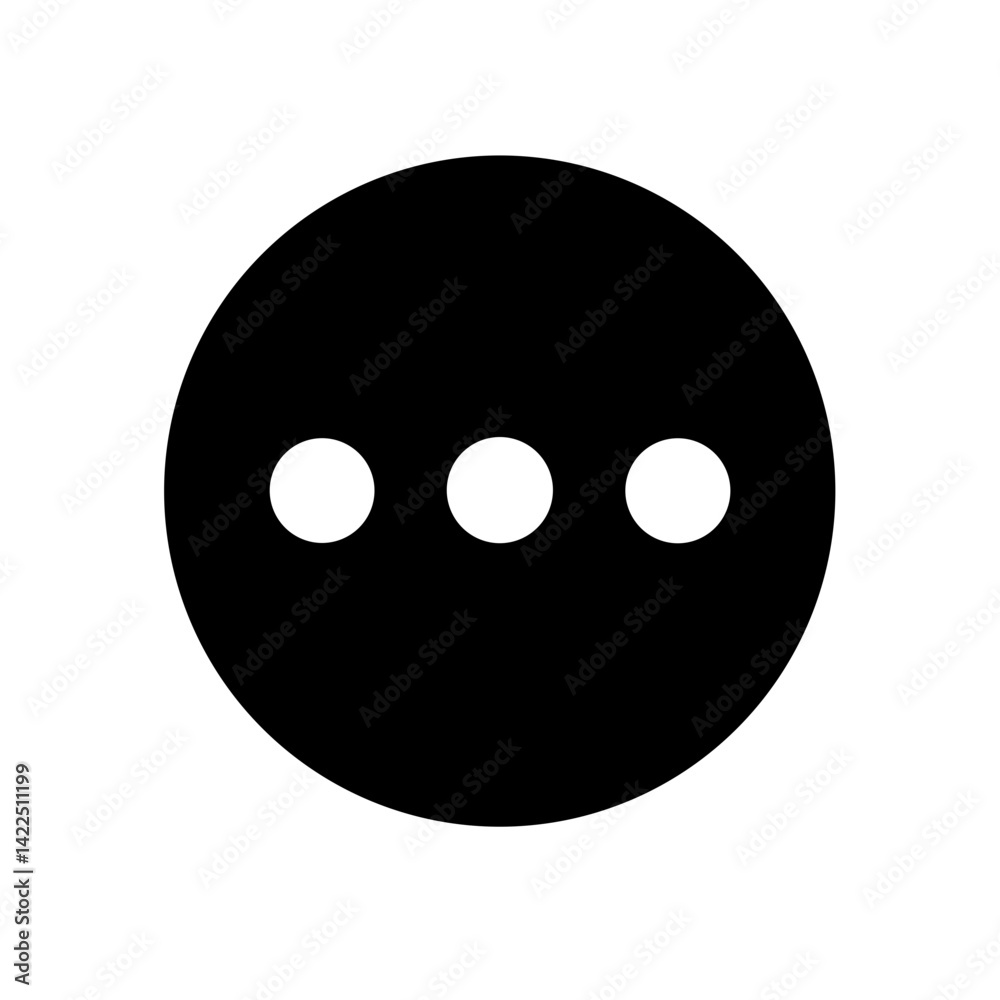 Fototapeta premium circle ellipsis glyph flat vector icon