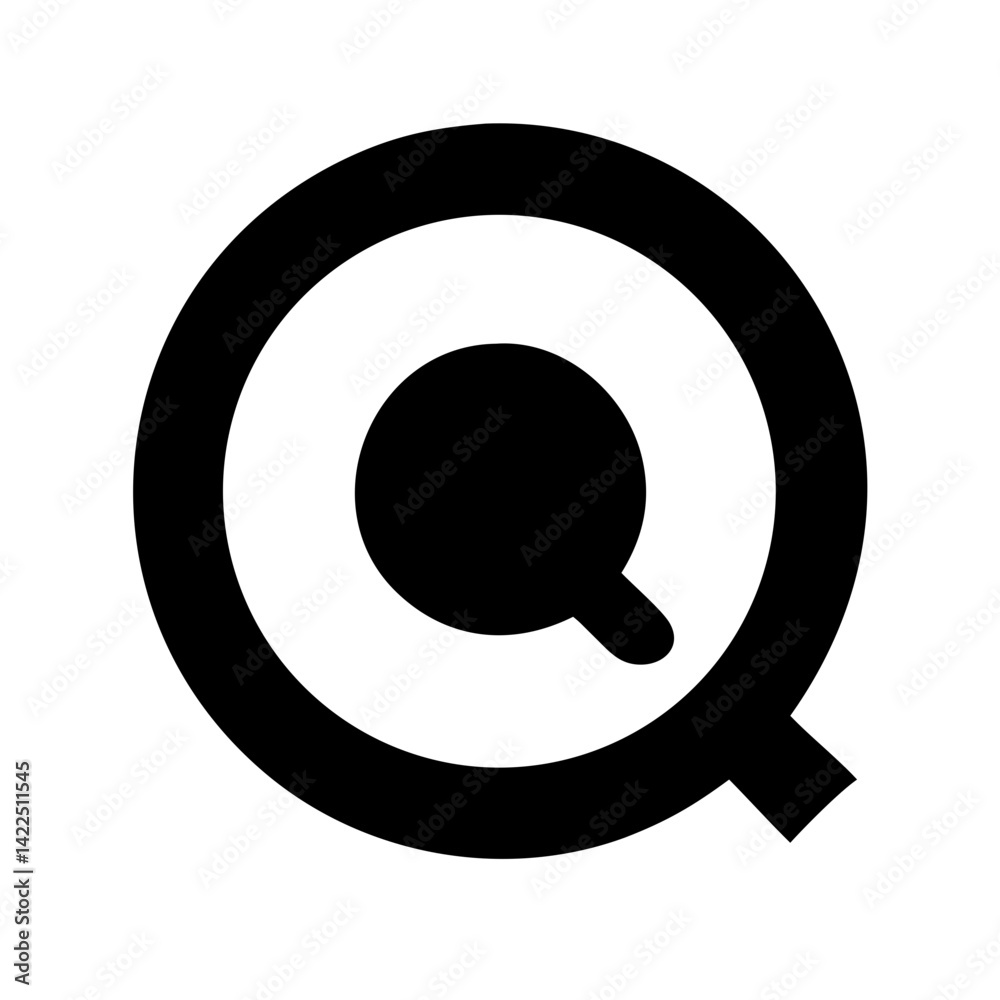 circle q glyph flat vector icon circle q glyph flat vector icon