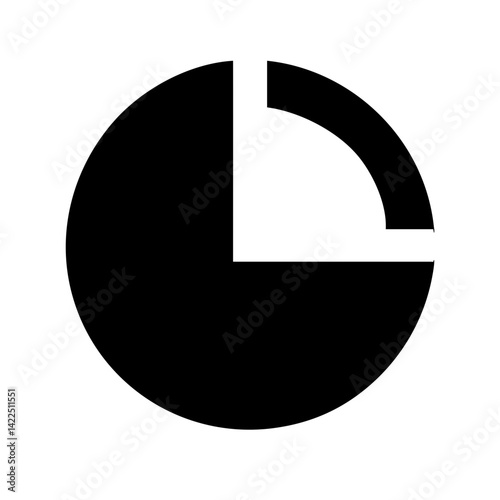 circle quarters alt glyph  flat vector icon