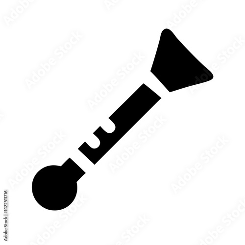 clarinet glyph  flat vector icon