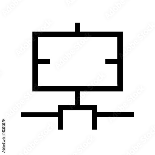 diagram lean canvas glyph  flat vector icon