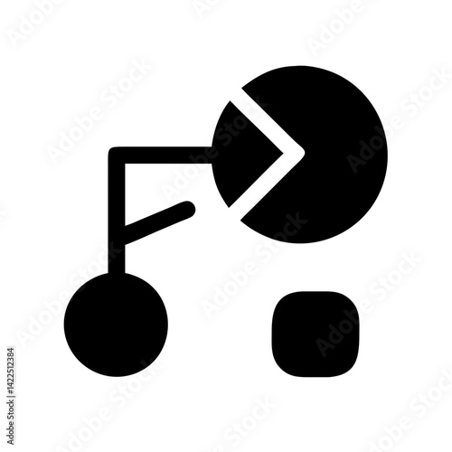 diagram next glyph  flat vector icon
