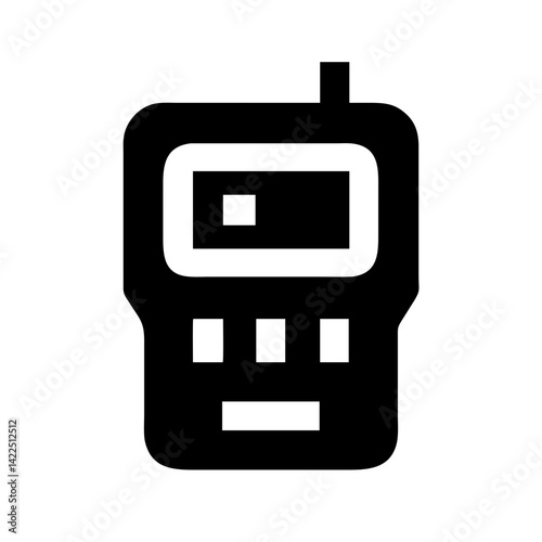 digital tachograph glyph flat vector icon