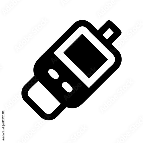 digital tachograph glyph flat vector icon