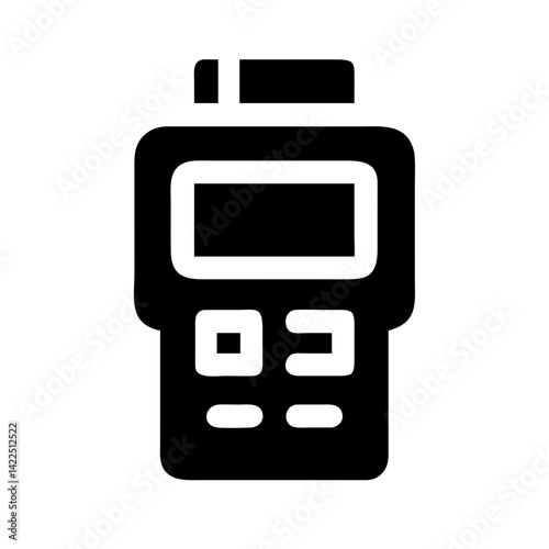 digital tachograph glyph flat vector icon