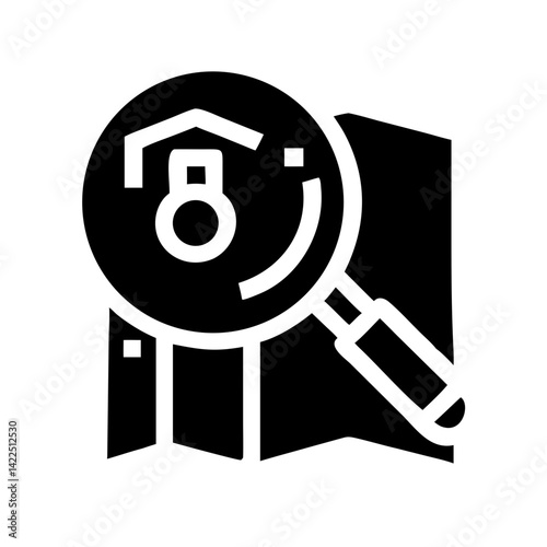 discover glyph flat vector icon