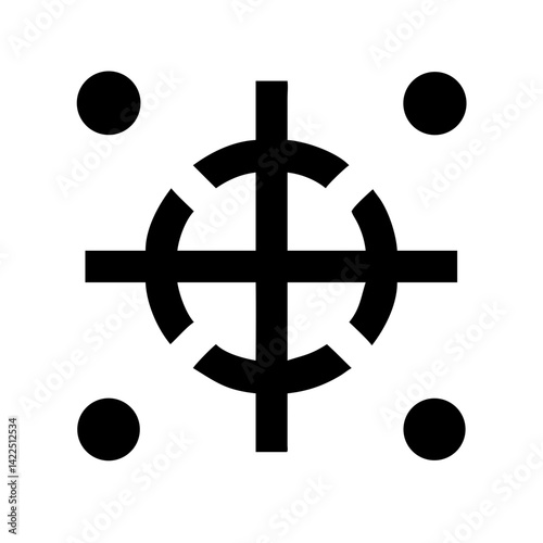 discover glyph flat vector icon