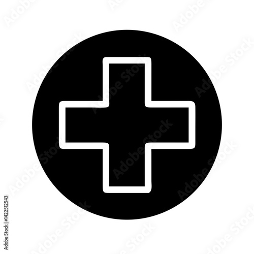 display medical glyph flat vector icon