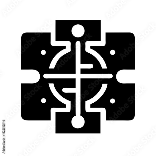 display medical glyph flat vector icon