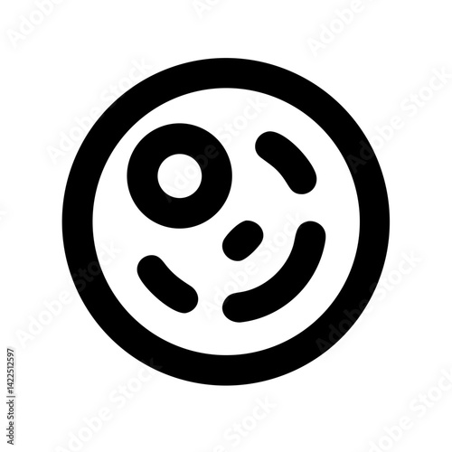 dizzy glyph  flat vector icon