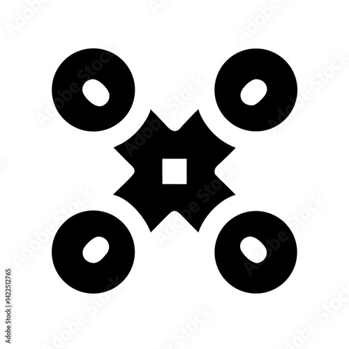 drone alt glyph flat vector icon