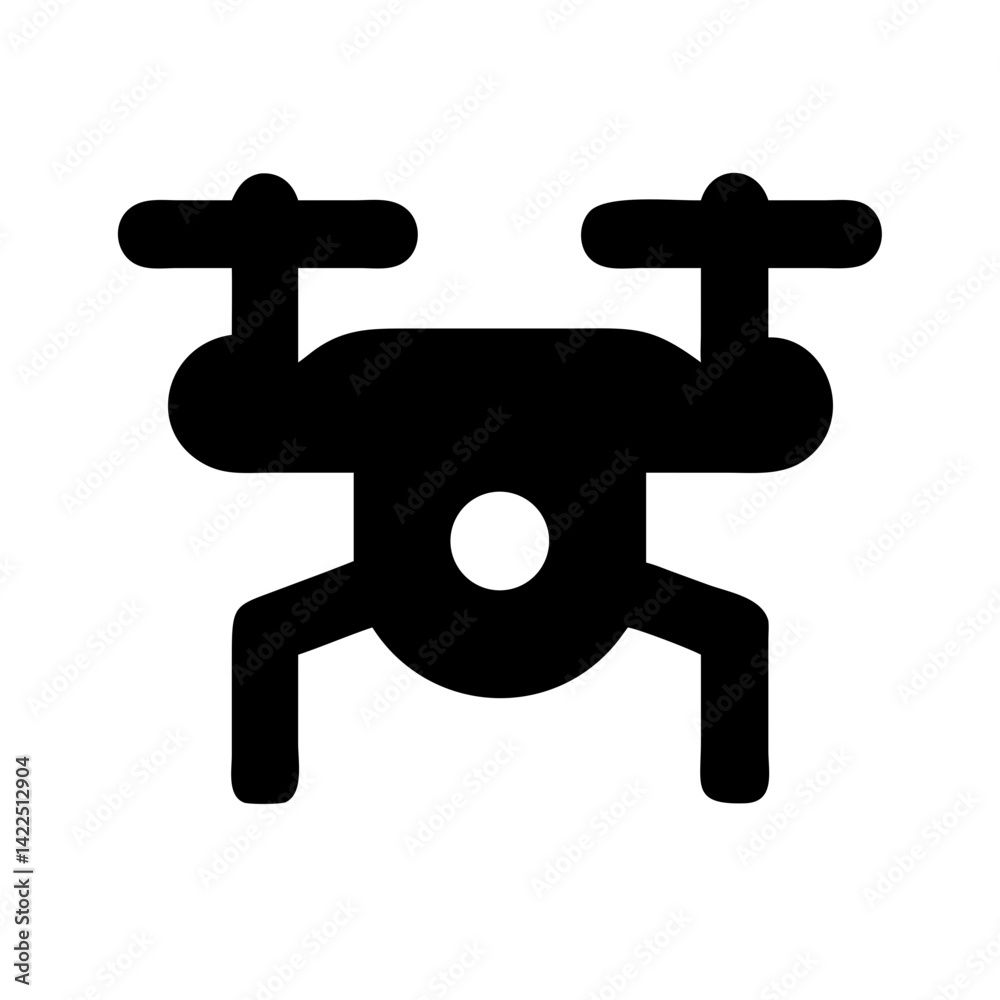 drone front glyph flat vector icon drone front glyph flat vector icon