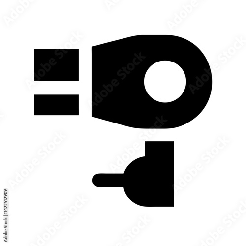 dryer glyph flat vector icon